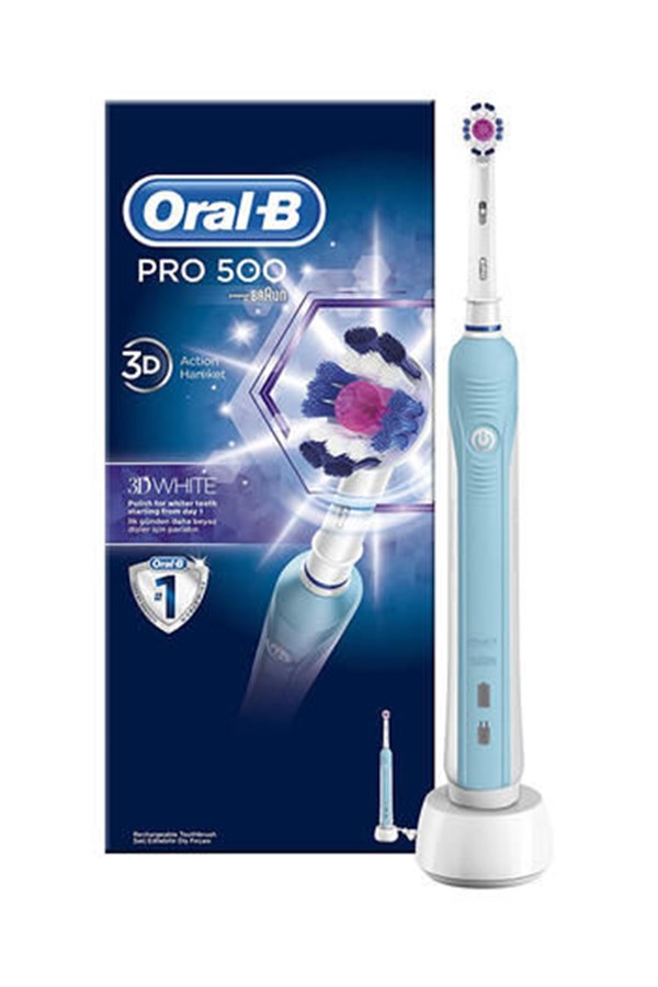 Oral-B Pro 500 Şarj Edilebilir Diş Fırçası 3D White
