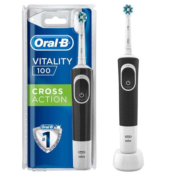 Oral-B Vitality Şarj Edilebilir Diş Fırçası Cross Action Siyah D100