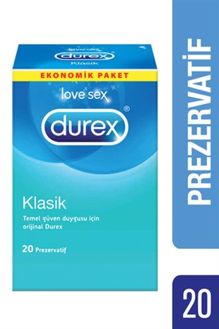 Durex Klasik Prezervatif 20 li