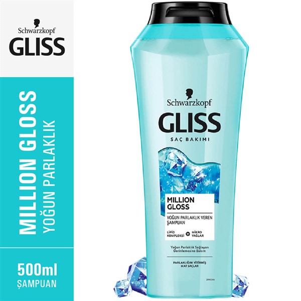 Gliss Million Gloss Şampuan 500 ML Yoğun Parlaklık