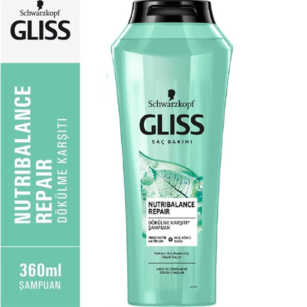 Gliss Nutribalance Repair Şampuan 360 ML Dökülme Karşıtı