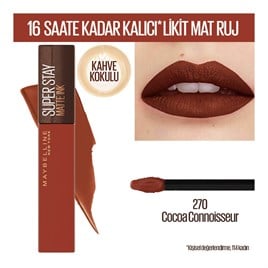 Maybelline New York Super Stay Matte Ink Likit Mat Ruj - 270 Cocoa Connoisseur