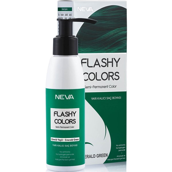 Neva Flashy Colors Yarı Kalıcı Saç Boyası 100 ML Emerald Green