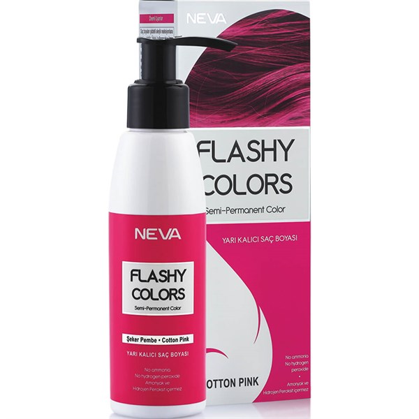 Neva Flashy Colors Yarı Kalıcı Saç Boyası 100 ML Cotton Pink