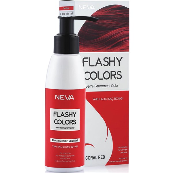 Neva Flashy Colors Yarı Kalıcı Saç Boyası 100 ML Coral Red