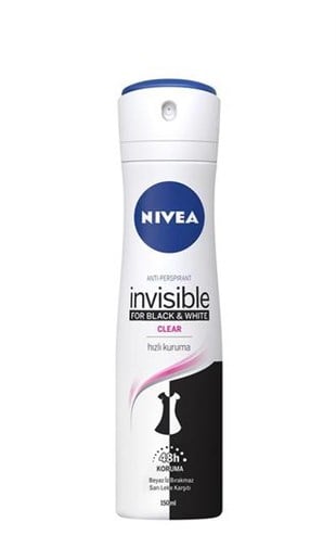 Nivea Deodorant 150 ML Kadın Invisible Black & White Clear
