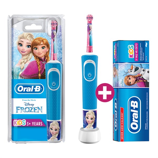 Oral-B Frozen Şarj Edilebilir Diş Fırçası Çocuk D100 Diş Macunu 75 ML Hediye