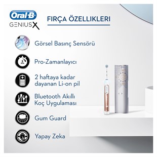 Oral-B Genius X 20000 Luxe Edition Rose Gold Grey Şarj Edilebilir Diş Fırçası