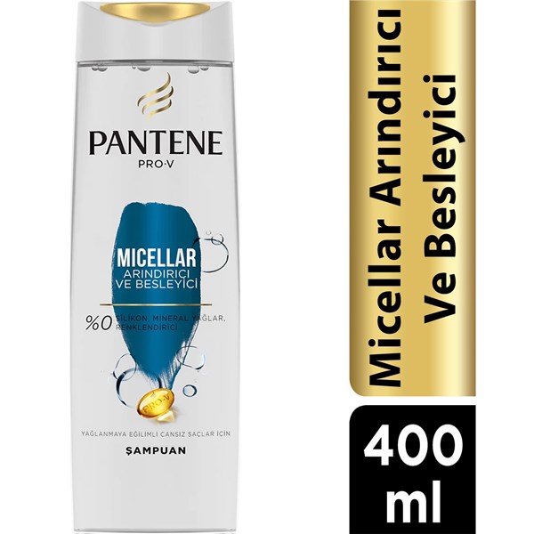 Pantene Pro-V Micellar Şampuan 400 ML Arındırıcı ve Besleyici